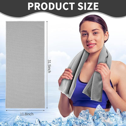 Honoson Cooling Towel Bulk - Neck & Face Cool Chilly Towels Microfiber Breathable Sport Sweat Rag