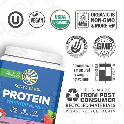 Vegan Protein Powder with BCAA | Organic Hemp Seed Protein Gluten Free Non-GMO Dairy Free Soy Sugar