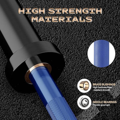 Barbell Bar for Weightlifting - 7FT Heavy Duty (1500LB/700LB), 4FT Short (500LB), 47" EZ Curl Bar