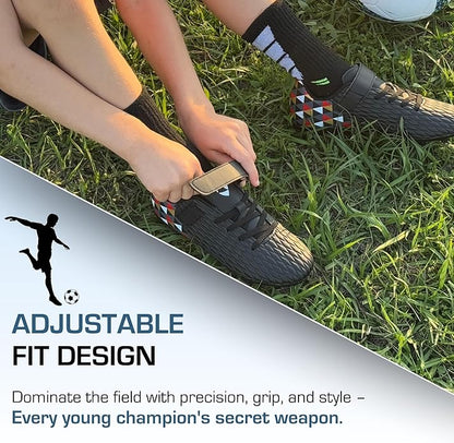 Soccer Cleats for Kids & Youth | Lightweight Football Shoes for Firm Ground | Durable Girls & Boys