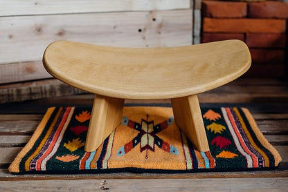 Meditation Bench IKUKO Original, Portable Version with Bag, Locally Handmade Wooden Kneeling