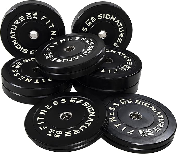 Olympic Bumper Plates Set, 2" Weight Plates for Strength Training & Weightlifting, Paris or Set or