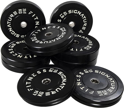 Olympic Bumper Plates Set, 2" Weight Plates for Strength Training & Weightlifting, Paris or Set or