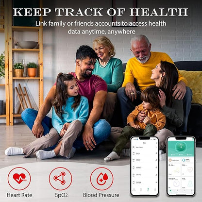 Smart Health Ring for Women Men Fitness Tracker with Heart Rate, Blood Oxygen, Blood Pressure
