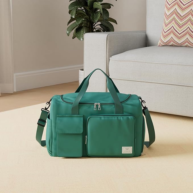 FIORETTO Women's Gym Duffle Bag with Shoes Compartment, 37L Capacity, Ideal for Travel, Gym
