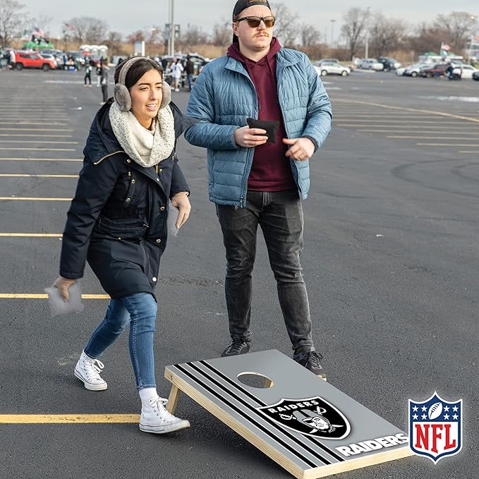 NFL 2' x 3' Solid Wood Cornhole Set with Direct Print HD Team Graphics – Great Gift for Any