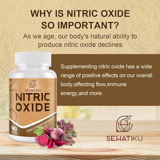 Nitric Oxide Supplement, Nitric Oxide Booster & 6-in-1 Phytonutrient Blend for Heart, Flow, Immune