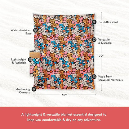 Nomadix Festival Blanket - Perfect for Picnics, Camping, & Lawn Seating - Plush Top & Water