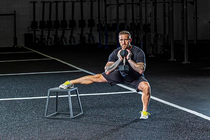 Rage Fitness Steel Plyo Box 12-18-24 Inch High Anti-Slip Pre-Assembled Plyometric Jump Box for Home