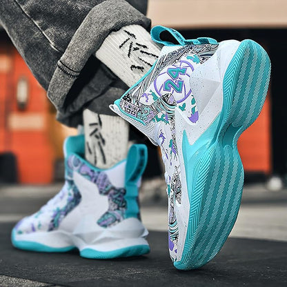 Boys Basketball Shoes Breathable Indoor Athletic Shoes Youth Outdoor Fashion Sneakers Comfortable