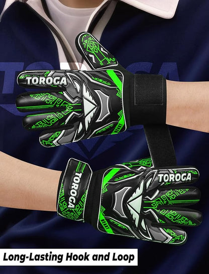 Goalkeeper Gloves for Kids & Youth – Soccer Goalie Gloves, Strong Latex Grip, Double Wrist Support