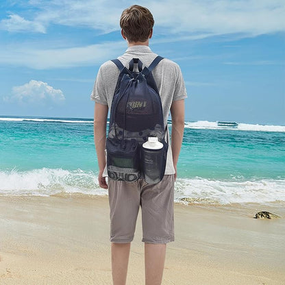Mildbeer Large Drawstring Backpack for Men Women Athletic Gym Sports Workout Beach Swimming
