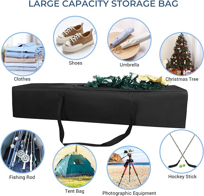 COOLBEBE 45 Inch Tripod Carrying Case - 45x7x7 Inch Storage Bag for Light Stands, Fishing Rods