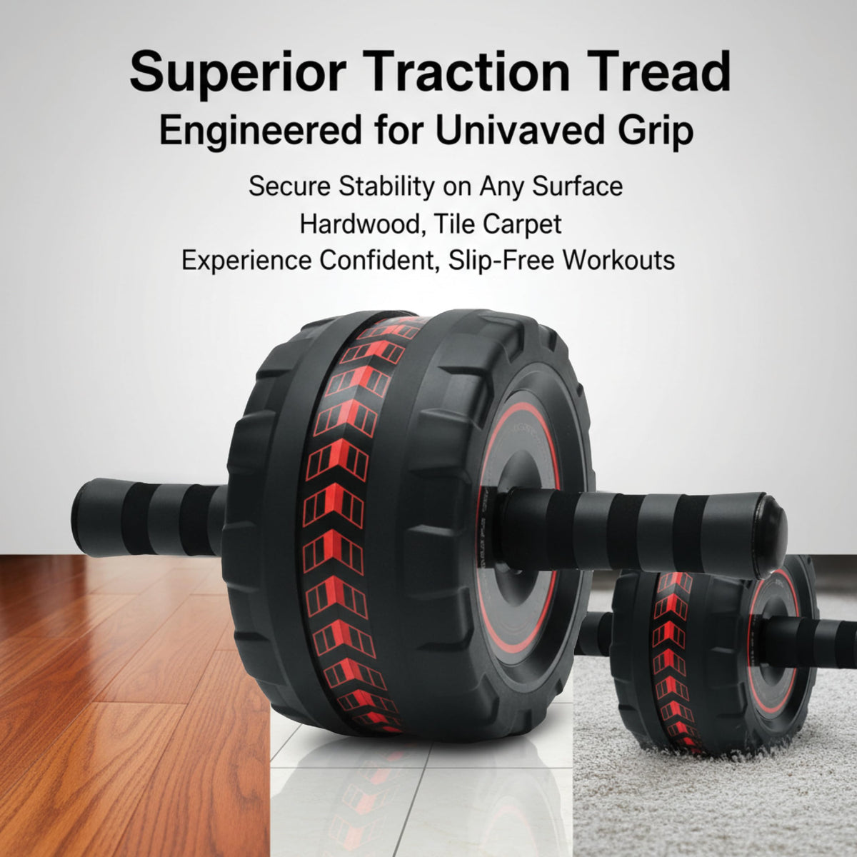 SaintCos Ab Roller Wheel for Abs Workout - Core Strength Training Equipment for Home Gym with Knee
