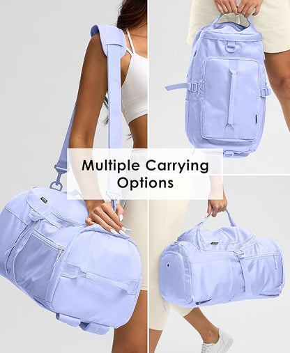 Gym Bag for Women Workout Gym Backpack with Shoe Compartment Sports Duffel Bag Multiple Pockets 30L