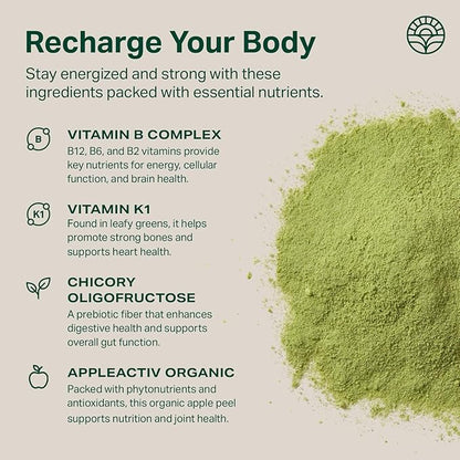 Proper, The Greens Daily Boost Organic Greens Powder. Whole Food, Apple Flavor Veggie Powder