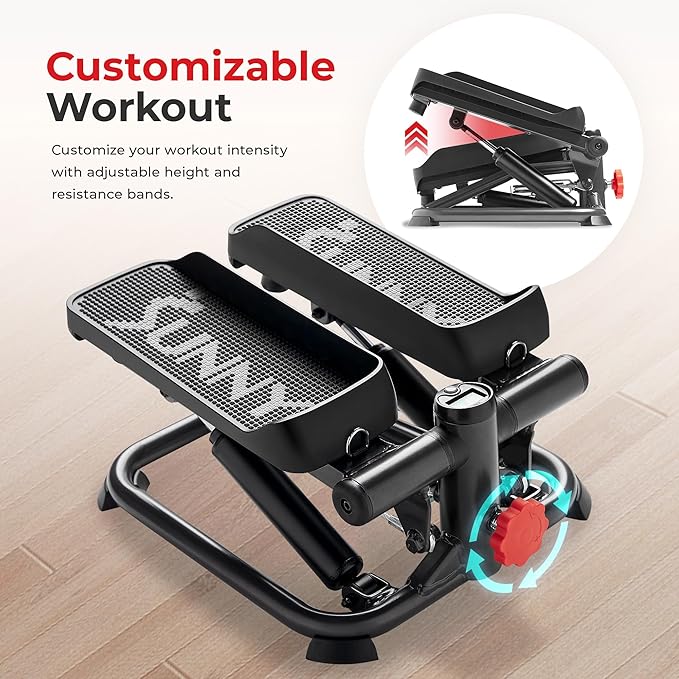 Sunny Health & Fitness Mini Steppers for Exercise at Home, Stair Step Workout Machine, Full Body