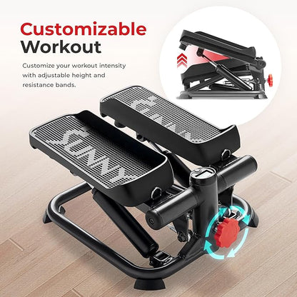 Sunny Health & Fitness Mini Steppers for Exercise at Home, Stair Step Workout Machine, Full Body