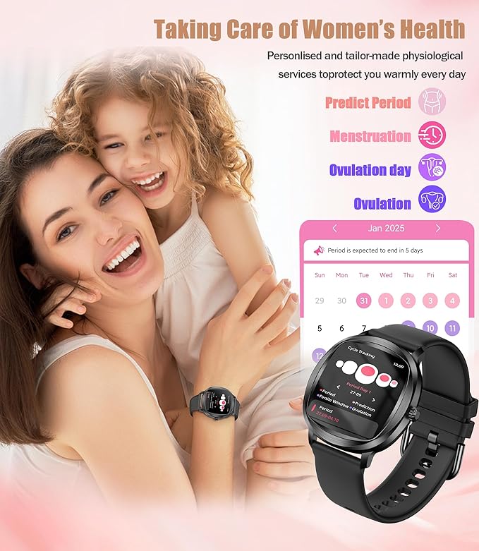 Women's 2pc Band Sports Watch/Smart Watch 1.72" Fitness Tracker with Heart Rate Monitor, 100+