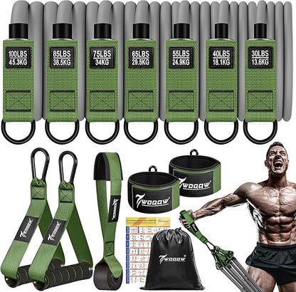 Heavy Resistance Bands for Working Out, 350lbs/450lbs Exercise Bands with Handles, Workout Bands