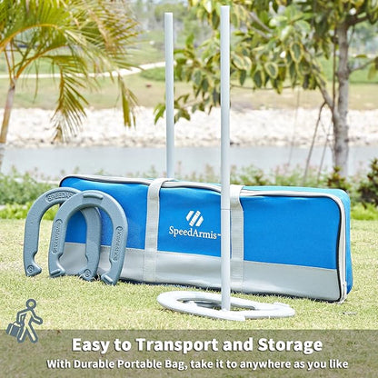 Horseshoes Outside Game Set - Universal Size Lawn Horseshoes Outdoor Games for Parties Beach