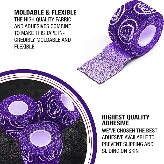 WOD Nation Flexible Hook-Grip Athletic Tape – Easy-Tear, Sweat-Proof Thumb & Finger Strips for