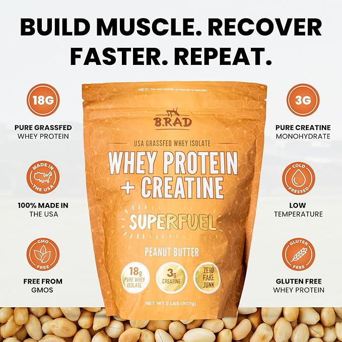 B.rad Superfuel - Grass Fed Whey Protein Isolate Boosted with Creatine | Farm-Fresh
