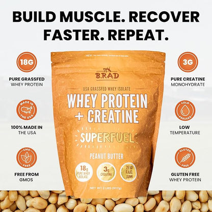 B.rad Superfuel - Grass Fed Whey Protein Isolate Boosted with Creatine | Farm-Fresh