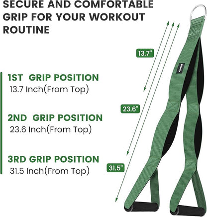 Tricep Rope Cable Attachment Handles, Tricep Pull Down Attachment for Cable Machine, 3 Lengths