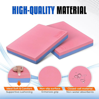 Yes4All Upgraded Size Foam Pad for Exercise, Nonslip Foam Balance Pad Physical Therapy, Yoga &