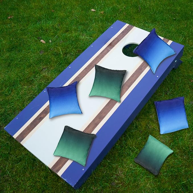 Weather Resistant Cornhole Bags, Gradient Corn Hole Bags Set of 8, Cornhole Bean Bags, Modified