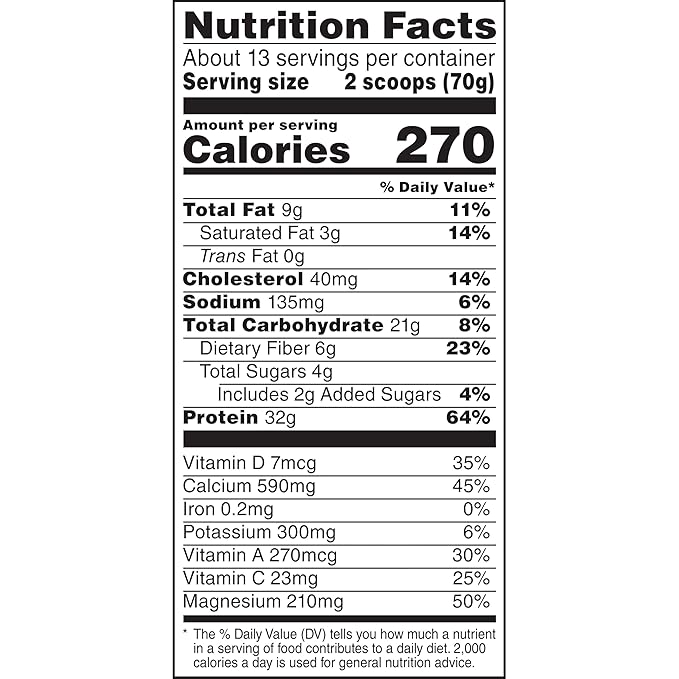 Muscle Milk Genuine Protein Powder, Banana Crème, 1.93 Pounds, 13 Servings, 32g Protein, 4g Sugar