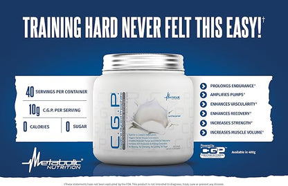 Metabolic Nutrition, CGP, Creatine Glycerol Phosphate, 100% Micronized Creatine Powder, Pre Intra
