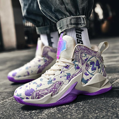 Boys Basketball Shoes Breathable Indoor Athletic Shoes Youth Outdoor Fashion Sneakers Comfortable