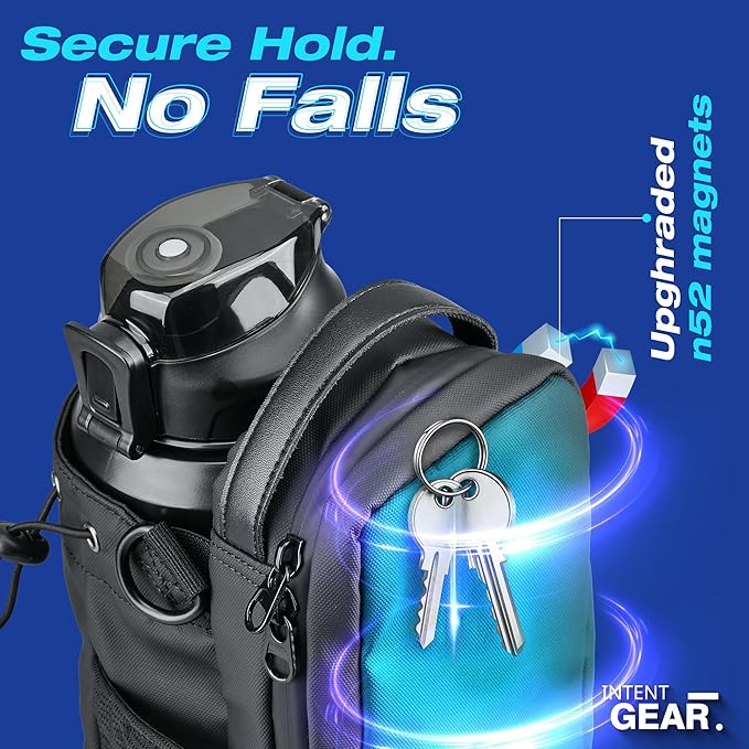 Magnetic Gym Bag with Magnetic Phone Holder for Gym Members - Strong Magnet Attaches to Gym
