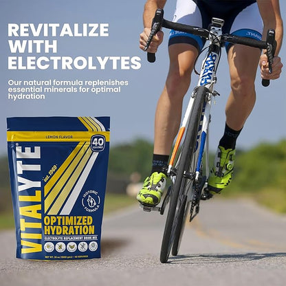 Vitalyte Electrolyte Powder Drink Mix, Isotonic Electrolyte Hydration Mix, Bulk Case Pack (12 Pack