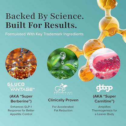BURN30 GLP-1 Supplement - Super Berberine Weight Management Support GLP1 Naturally | Advanced