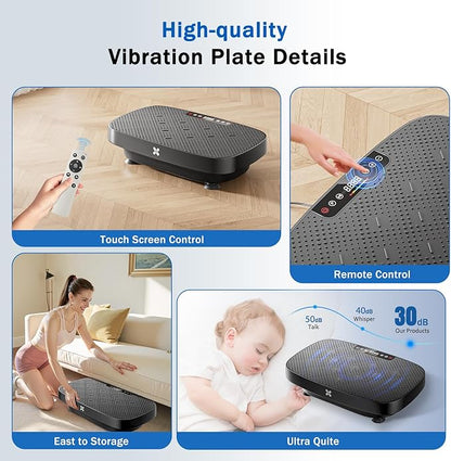 Vibration Plate Exercise Machine, Vibration Plate for Lymphatic Drainage & Body Toning, Whole Body
