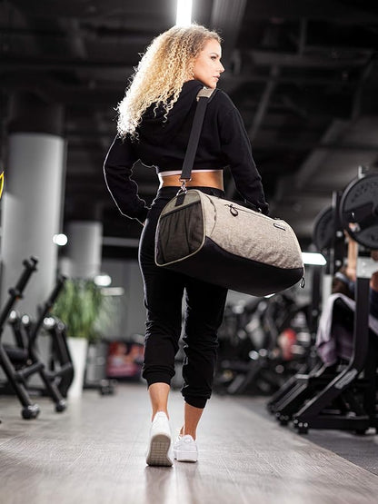 Fitgriff® Gym Bag for Men & Women with Shoe & Wet Compartment - Duffle Bag for Travel, Sports