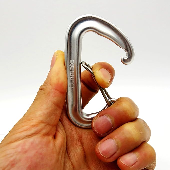 12kN 3.2"x2" Heavy-Duty Carabiner Clips - Durable, Lightweight Aluminum Alloy Carabiners for