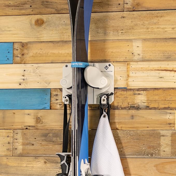 Ultimate Ski & Snowboard Wall Rack | Secure, Non-Slip Storage | Fits Any Ski/Board | Garage