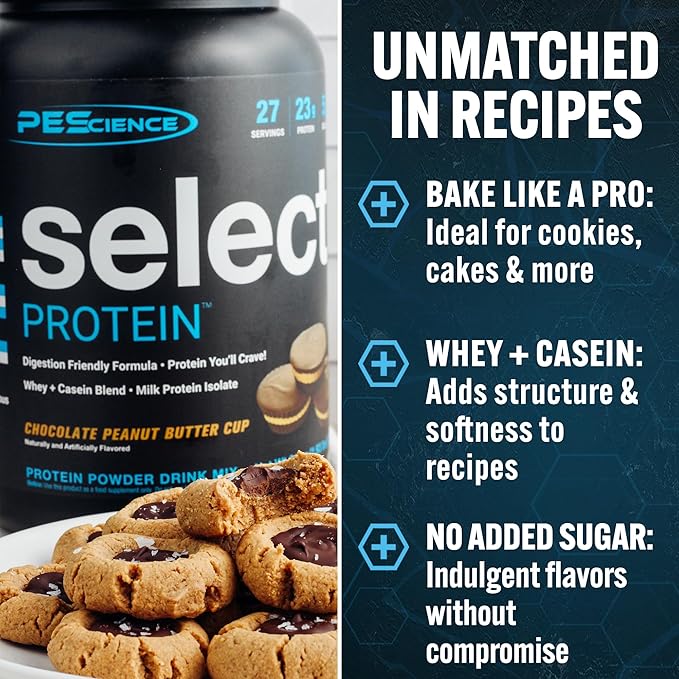 PEScience Select Protein Powder, Whey and Casein Blend, Clean Protein Powder for Women and Men, Low