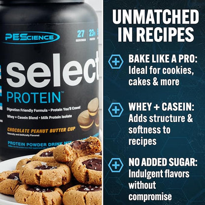 PEScience Select Protein Powder, Whey and Casein Blend, Clean Protein Powder for Women and Men, Low