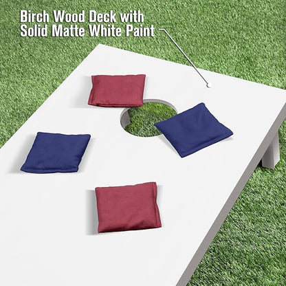 GoSports 4 ft x 2 ft Regulation Size Wooden Cornhole Boards Set - Includes Carrying Case and Over