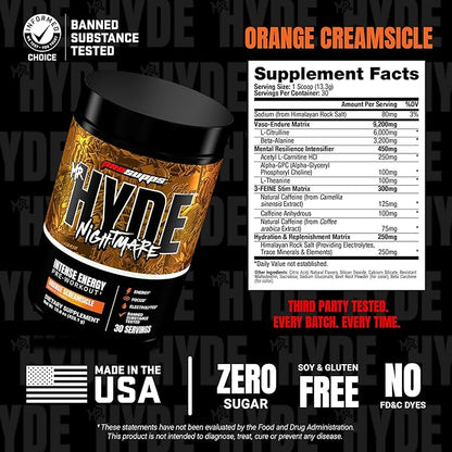 PROSUPPS Mr. Hyde Nightmare Pre Workout Powder with Caffeine & Beta Alanine - Preworkout for