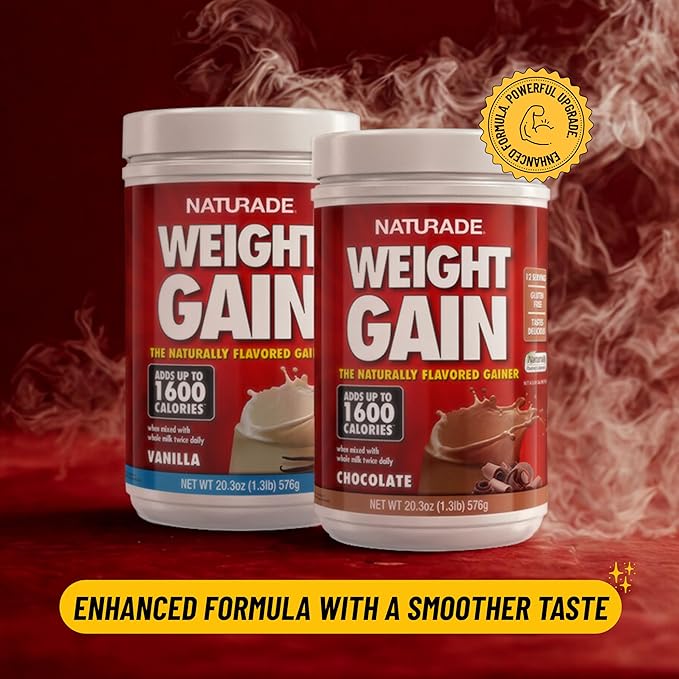 Naturade - All Natural Weight Gain Drink Mix - Gluten Free, Delicious Taste, 1600 Calories per