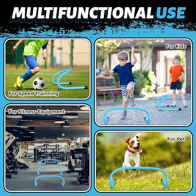 Wettarn 18 Pcs 6" Speed Training Hurdles Durable Agility Training Hurdle Agility Plyometric and All