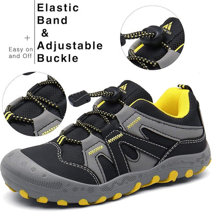 Mishansha Kids Hiking Boots Toddler Girls Boys Hiking Shoes Water-Resistant Anti-Collision Non-Slip