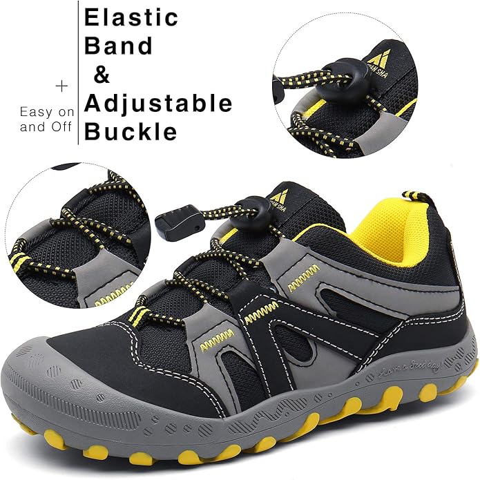 Mishansha Kids Hiking Boots Toddler Girls Boys Hiking Shoes Water-Resistant Anti-Collision Non-Slip