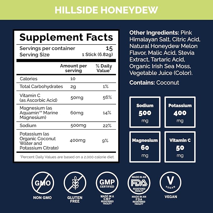 Voli Electrolytes Powder Packets | No Added Sugar Electrolyte Drink Mix for Hydration | Keto &